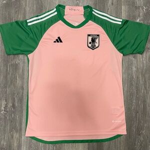 Pink and green Adidas Japan National team jersey Cherry blossoms